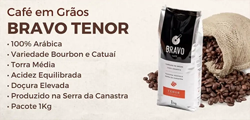Café em Grãos Bravo Tenor | 100% Arábica